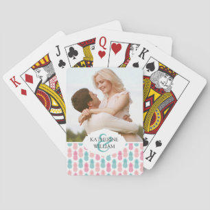 Jeu De Cartes Ajoutez votre nom   Vintage Motif ananas