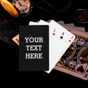Jeu De Cartes Ajoutez votre propre texte personnalisé ici noir e