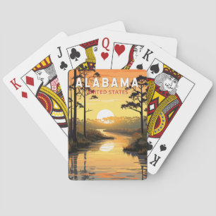 Jeu De Cartes Alabama Travel Art Vintage