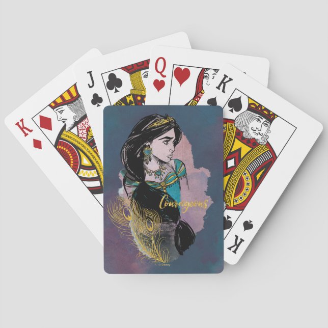 Jeu De Cartes Aladdin | Courageux Jasmine (dos)