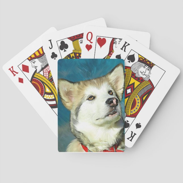 Jeu De Cartes Alaskan Malamute Dog Art (dos)