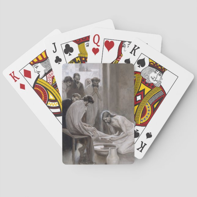 Jeu De Cartes Albert Edelfeel - Jésus Laver les pieds des discip (dos)