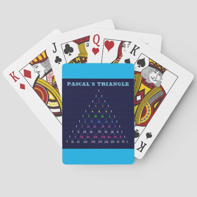 Jeu De Cartes Algebra : Le Triangle de Pascal Jouer aux cartes (dos)