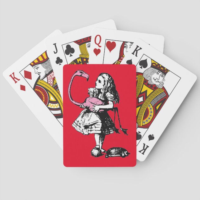 Jeu De Cartes Alice au pays des merveilles - Alice Jouer Croquet (dos)