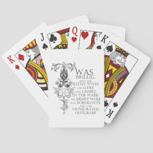 Jeu De Cartes Alice dans des cartes de jeu de poème de
