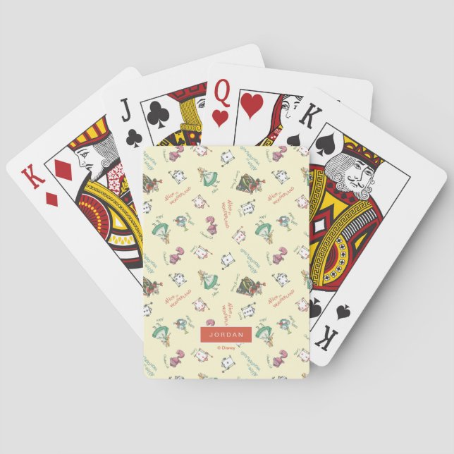 Jeu De Cartes Alice In Wonderland & Friends | Ajouter Votre Nom (dos)