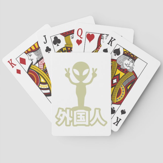 Jeu De Cartes Alien Gaijin ~ Kanji Nihongo / Langue japonaise (dos)