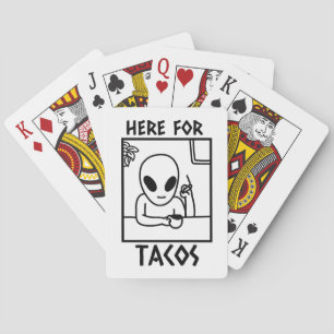 JEU DE CARTES ALIEN TACOS FUMEUR FUNNY CARTES DE JEUX