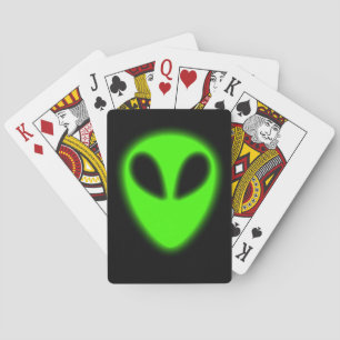 Jeu De Cartes Alien vert brillant Jouer des cartes