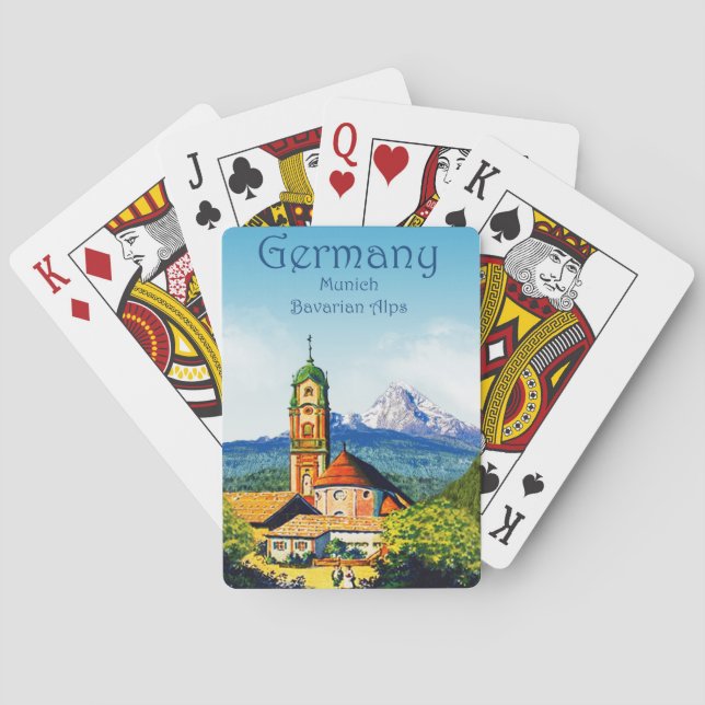 Jeu De Cartes Allemagne Munich Alpes Bavaroises Voyage Cartes de (dos)