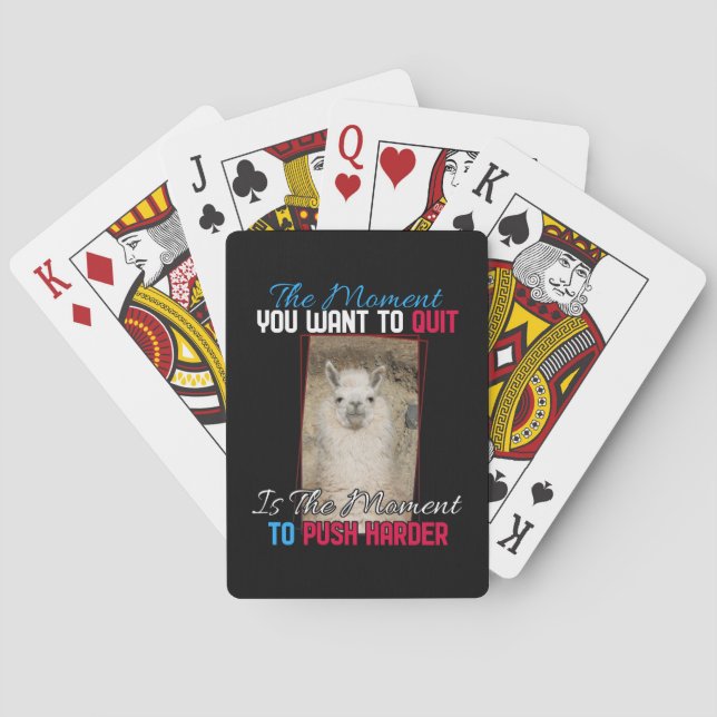 Jeu De Cartes Alpaca Llama - Push Harder Encouragement (dos)