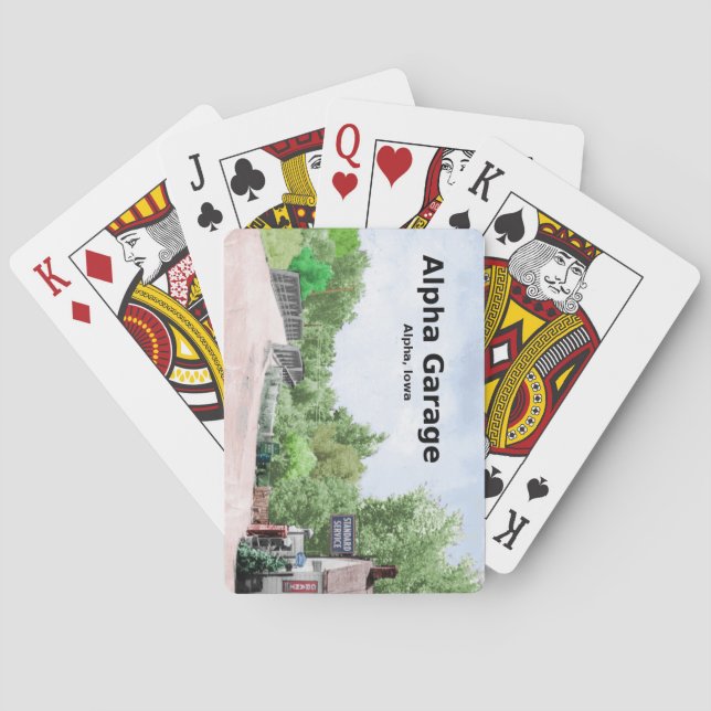 Jeu De Cartes Alpha cartes de jeu de garage (dos)