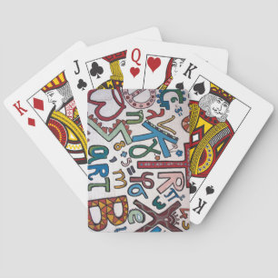 Jeu De Cartes Alphabet coloré Classic Playing Cartes