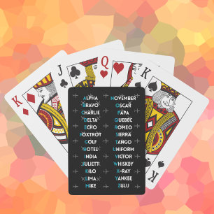 Jeu De Cartes Alphabet phonétique de l'OTAN Avion Simple