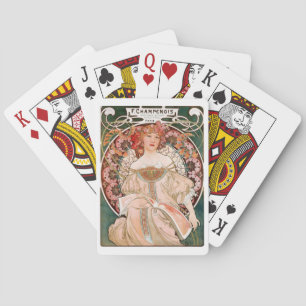 Jeu De Cartes Alphonse Mucha Painting