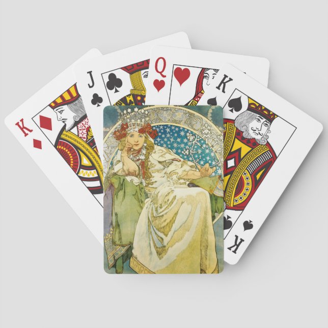 Jeu De Cartes Alphonse Mucha Princess Hyacinth Art Nouveau (dos)