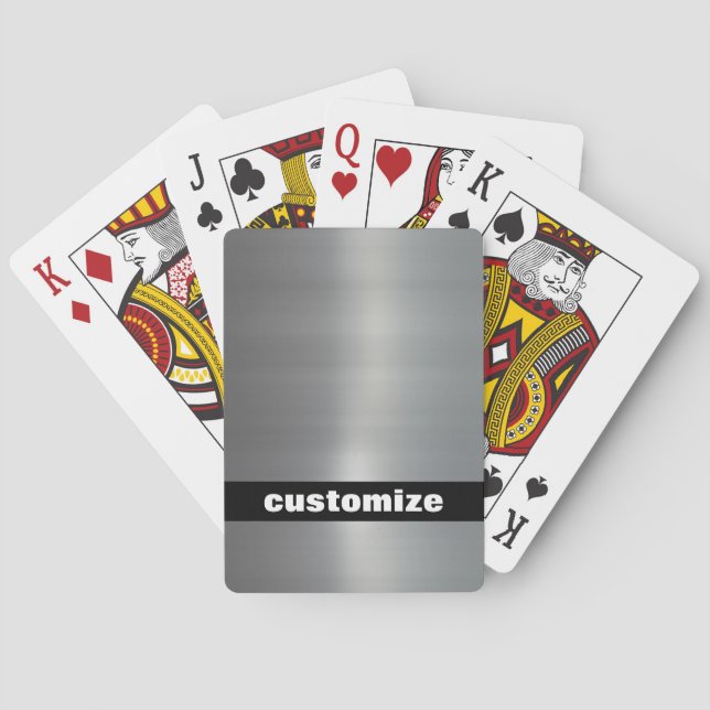 Jeu De Cartes Aluminium balayé (dos)