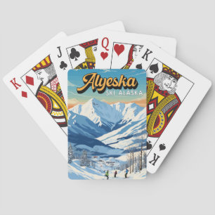 Jeu De Cartes Alyeska Alaska Winter Travel Art Vintage
