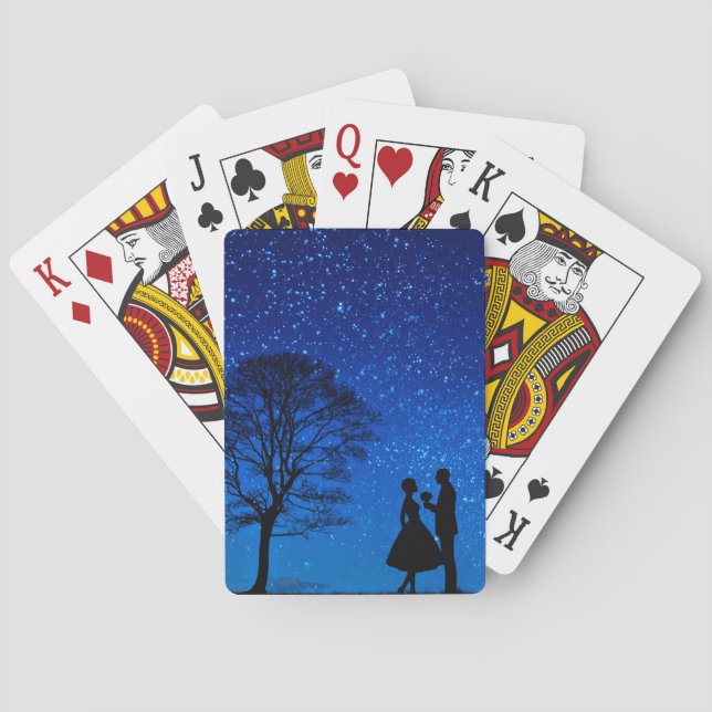 Jeu De Cartes Amants sous une pleine lune (dos)