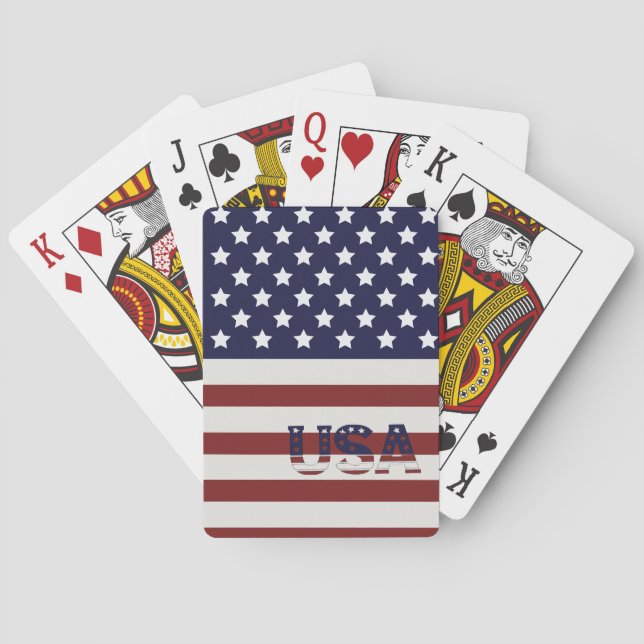 Jeu De Cartes America Drapeau américain Motif américain (dos)