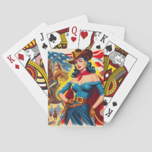 Jeu De Cartes American Cowgirl Pin-up