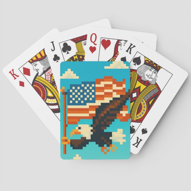 Jeu De Cartes American Eagle Pixel Art Jouer des cartes (dos)