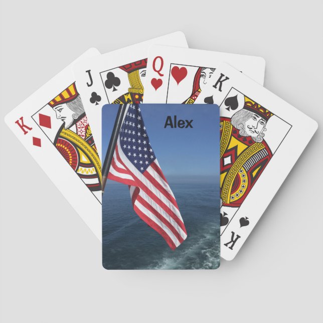 Jeu De Cartes American Flag Bicyclettes de jeu - Personnalisez! (dos)