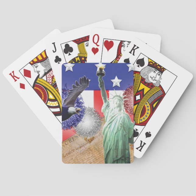 Jeu De Cartes American Flag Liberty Fireworks (dos)