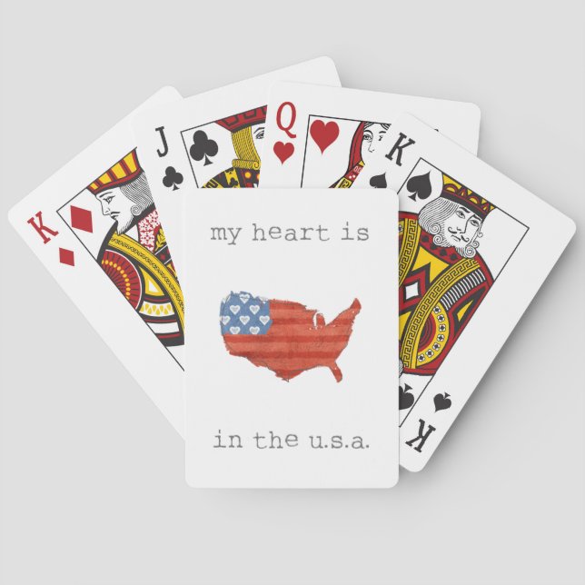 Jeu De Cartes | americana mon coeur est dans la carte des (dos)