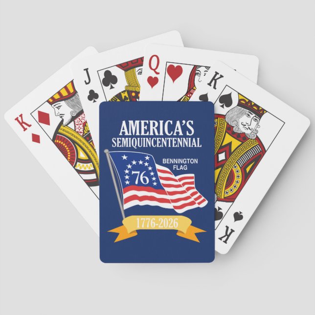Jeu De Cartes Amérique 250 Semiquincentennial 1776-2026 USA (dos)