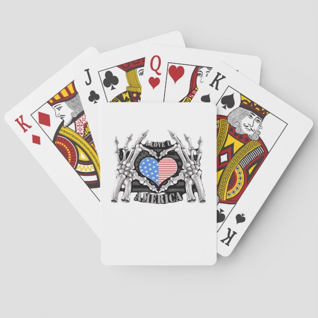 Jeu De Cartes Amérique Mains de squelette (dos)