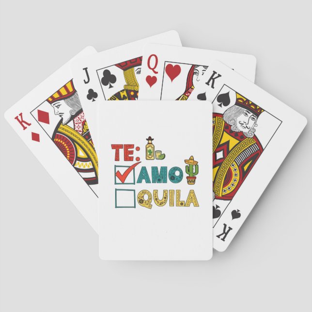Jeu De Cartes Amo Tequila Cinco De Mayo Drôle (dos)