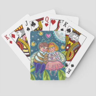 JEU DE CARTES AMOUR BUGS, FLIX & PLEINE LUNE, CUTE VALENTINE