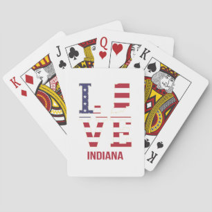 Jeu De Cartes Amour de l'état d'Indiana USA