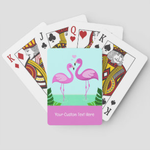 Jeu De Cartes Amour du Flamant rose de texte personnalisé