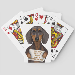Jeu De Cartes Amour et Dachshund