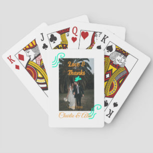 Jeu De Cartes Amour & merci mariage couple photo moderne ajouter