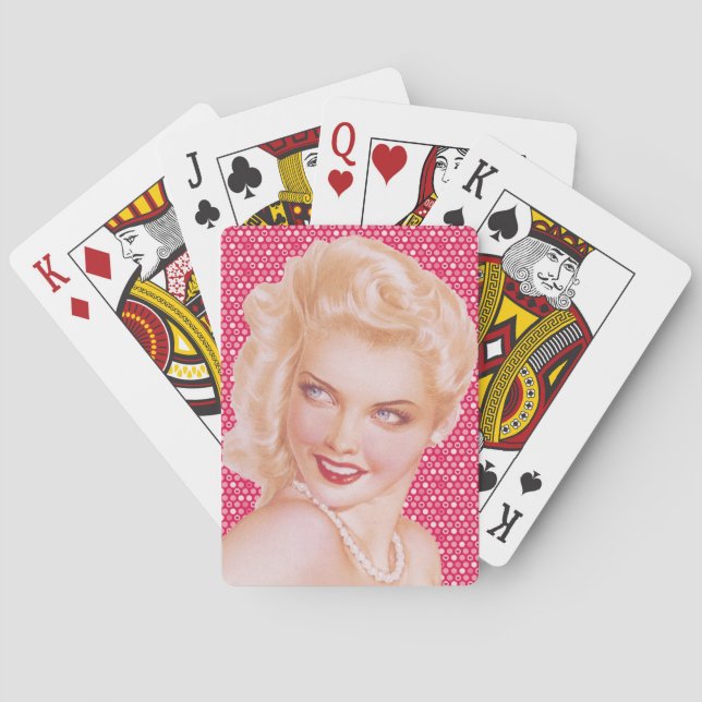 Jeu De Cartes Amour rétro des années 1940 (dos)