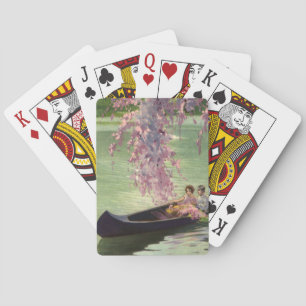 Jeu De Cartes Amour vintage et romance, Balade en canoë romantiq