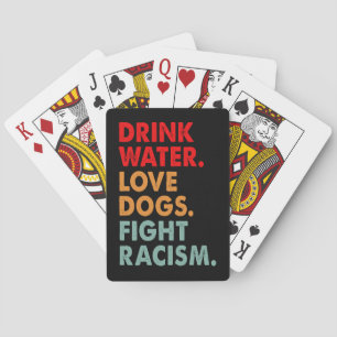 Jeu De Cartes Amoureux des chiens Boire de l'eau Aimer des chien