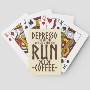 Jeu De Cartes Amoureux du café Artwork Depresso