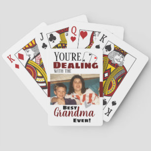 Jeu De Cartes Amusant avec la meilleure photo de grand-mère