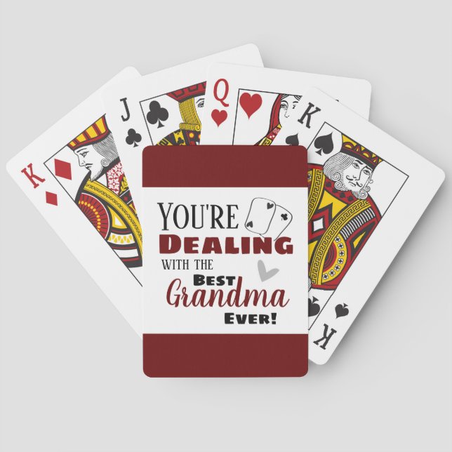 Jeu De Cartes Amusant avec le meilleur vin de grand-mère (dos)