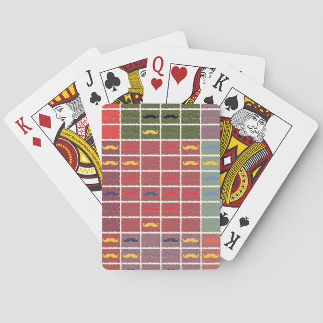 Jeu De Cartes Amusante fille moustache (dos)