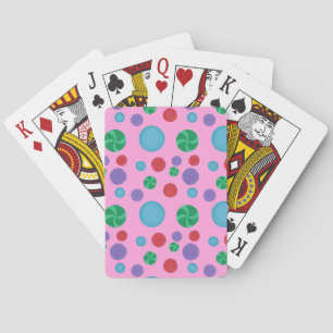 Jeu De Cartes Amusants Pois colorés de dimensions Jouer des cart