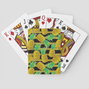 Jeu De Cartes Ananas D'Or Sur Les Grilles