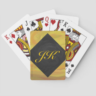 Jeu De Cartes Ananas et Monogramme noir