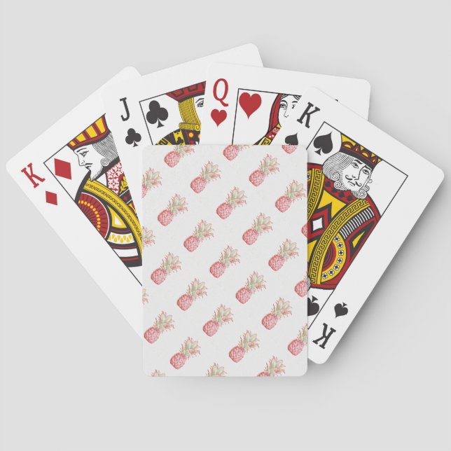 Jeu De Cartes Ananas | rose tropical (dos)