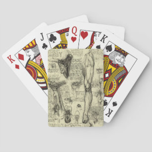 Jeu De Cartes Anatomie humaine vintage du larynx de la jambe de 