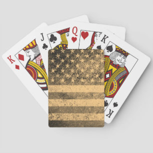 Jeu De Cartes Ancien drapeau américain Grunge 2
